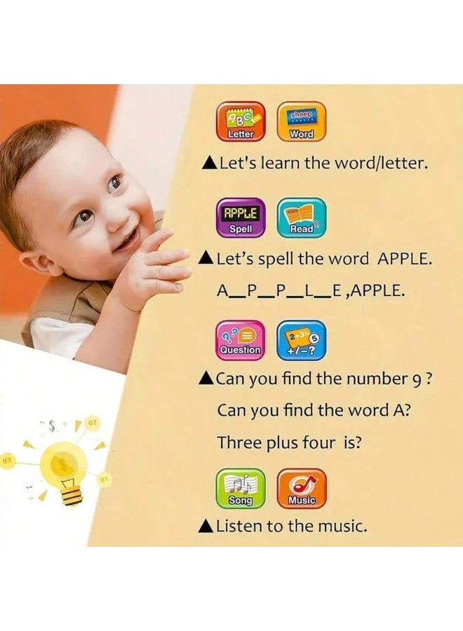 Kids English Learning Tablet with Piano Keyboard - Educational Toy with LED Screen, Interactive Alphabet & Music Learning Toy for Preschoolers, Perfect Gift for Birthday & Eid - Image 5